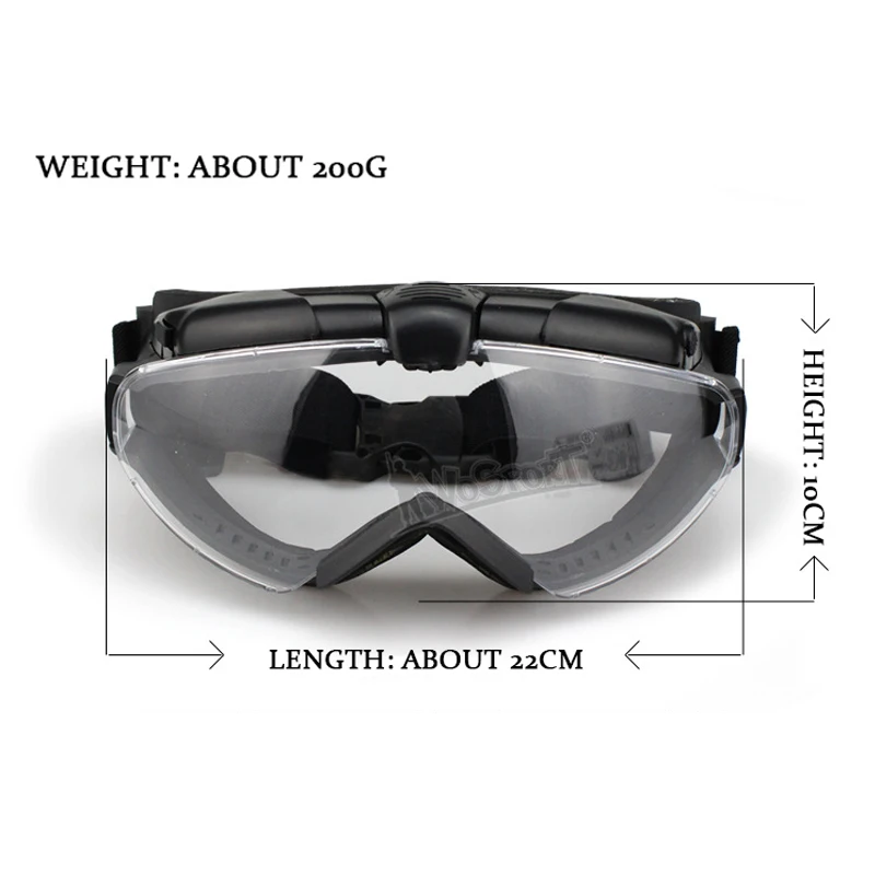 Airsoft Hunting Sunglasses CS Anti-Fogging Lightweight Fan Goggles Shock Resistance Ultraviolet Protection Transparent Lens
Airsoft Hunting Sunglasses CS Anti-Fogging Lightweight Fan Goggles Shock Resistance Ultraviolet Protection Transparent Lens