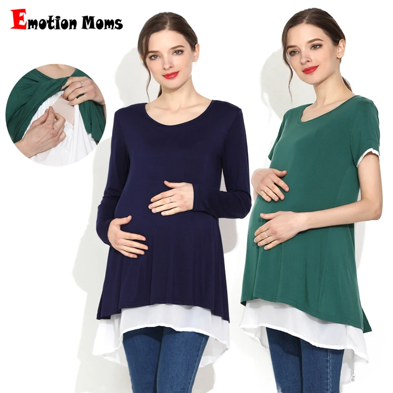 Emotion Moms Women's Clothing Long Maternity Tops for Pregnancy Breastfeeding Milky Shirts Plus Size Wear
Emotion Moms Women's Clothing Long Maternity Tops for Pregnancy Breastfeeding Milky Shirts Plus Size Wear