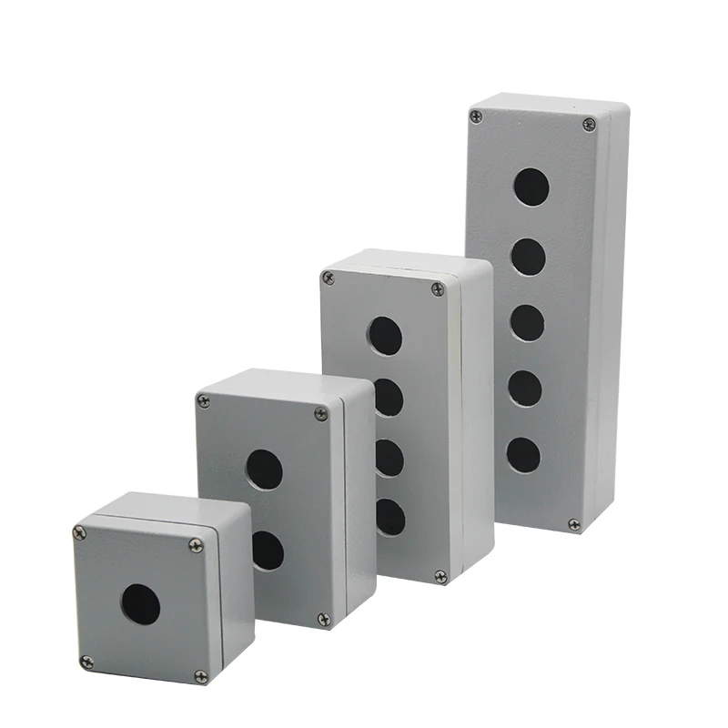 Metal cast aluminum button box waterproof control box switch emergency stop operation box 123456 hole 22MM empty box
Metal cast aluminum button box waterproof control box switch emergency stop operation box 123456 hole 22MM empty box