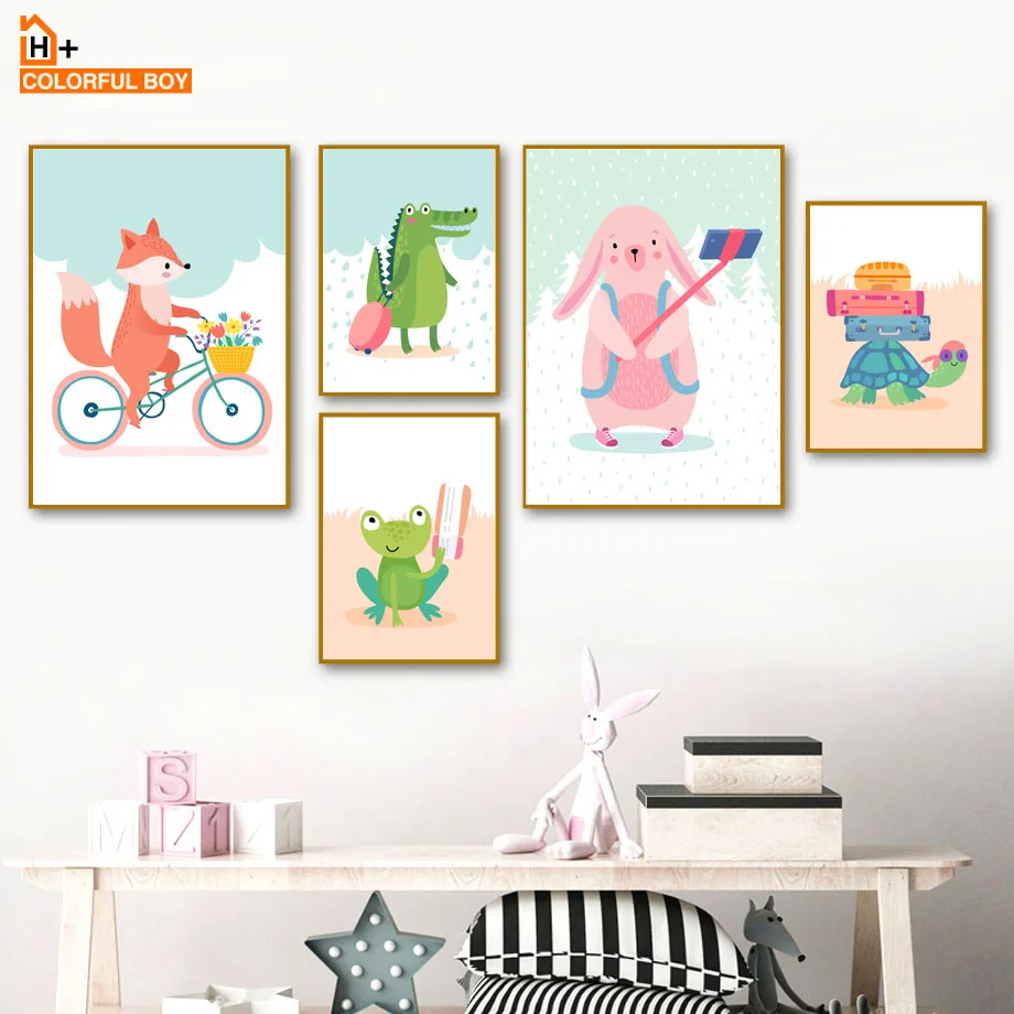 Wall Art Canvas Painting Fox Frog Rabbit Elephant Panda Bear Cartoon Nordic Posters And Prints Wall Pictures For Kids Room Decor
Wall Art Canvas Painting Fox Frog Rabbit Elephant Panda Bear Cartoon Nordic Posters And Prints Wall Pictures For Kids Room Decor