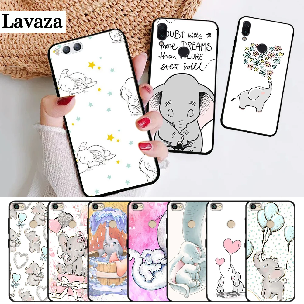 Силиконовый чехол Lavaza с мультяшным милым слоном для Xiaomi Redmi 4A 4X 5 5A 6 6A 7 7A 8 8A K20 Pro Plus