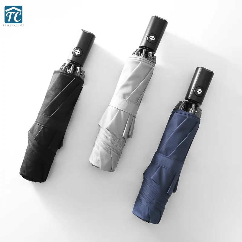 Full Automatic Reverse Umbrella Folding Rain Three Fold Double Black Large Men Women Resist Windmills Automatically Waterproof
Full Automatic Reverse Umbrella Folding Rain Three Fold Double Black Large Men Women Resist Windmills Automatically Waterproof