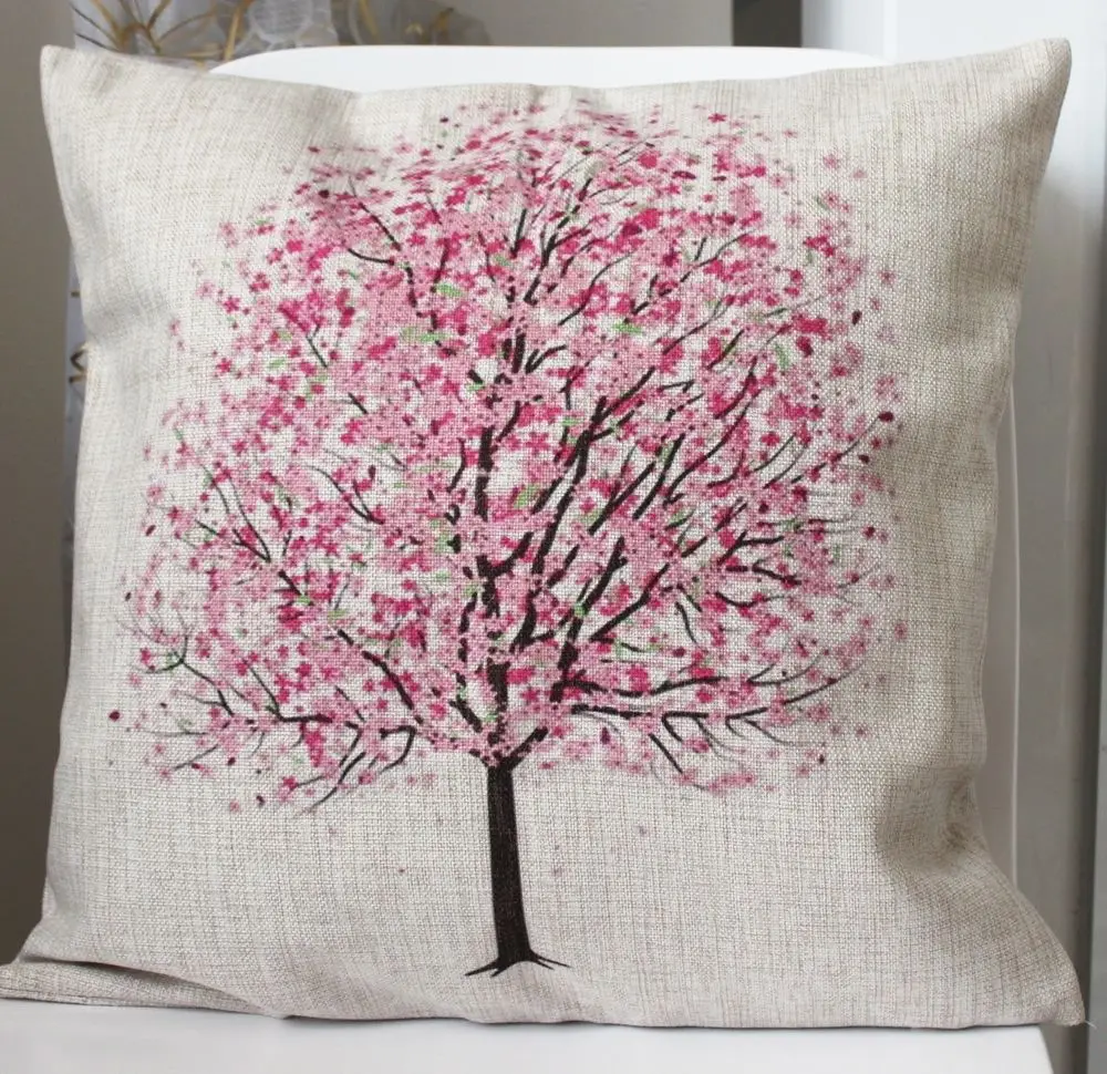 Retro Vintage Cherry Tree Cushion Cover Linen Cherry Tree Decorative Throw Pillow Case Home Baby Room Soft Decor Rose Plant 18"
Retro Vintage Cherry Tree Cushion Cover Linen Cherry Tree Decorative Throw Pillow Case Home Baby Room Soft Decor Rose Plant 18"