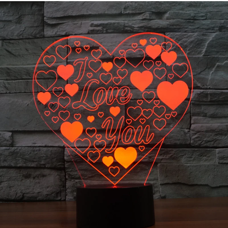 3D LED Night Light I Love You Confession with 7 Colors Light for Home Decoration Lamp Amazing Visualization Optical Illusion
3D LED Night Light I Love You Confession with 7 Colors Light for Home Decoration Lamp Amazing Visualization Optical Illusion