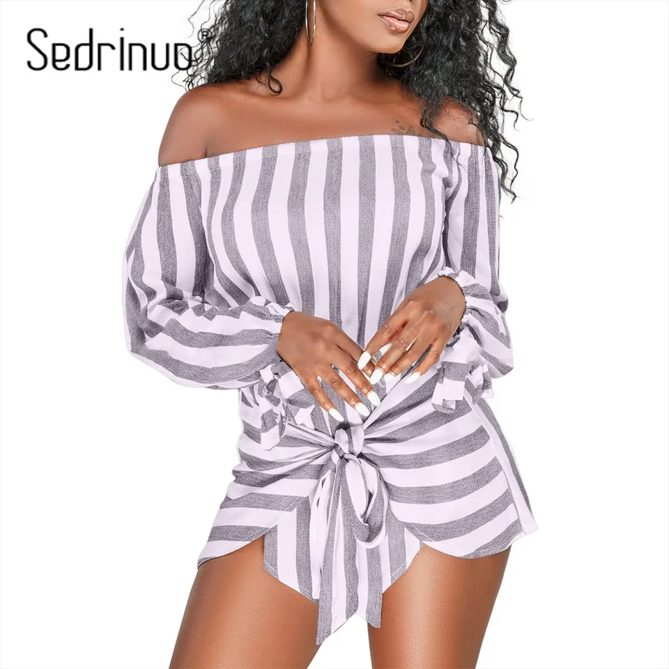 Sedrinuo Women Playsuits Long Sleeve Bow Tie Striped Bodycon Off Shoulder Sexy Club Jumpsuits Fashion Short Jumpsuits for Women
Sedrinuo Women Playsuits Long Sleeve Bow Tie Striped Bodycon Off Shoulder Sexy Club Jumpsuits Fashion Short Jumpsuits for Women