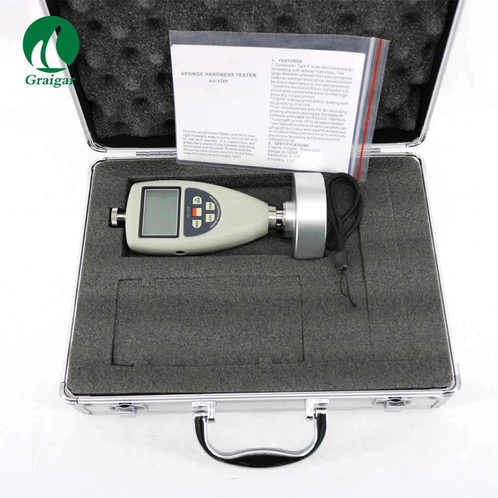 AS-120F Portable Sponge Hardness Tester Rubber Soft Foam Shore Durometer Tester
AS-120F Portable Sponge Hardness Tester Rubber Soft Foam Shore Durometer Tester