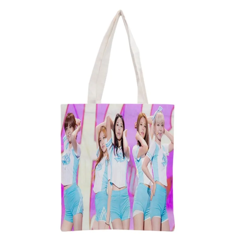 New arrived custom KPOP AOA printed canvas tote bag women handbag beach travel bag portable shopping bag
New arrived custom KPOP AOA printed canvas tote bag women handbag beach travel bag portable shopping bag