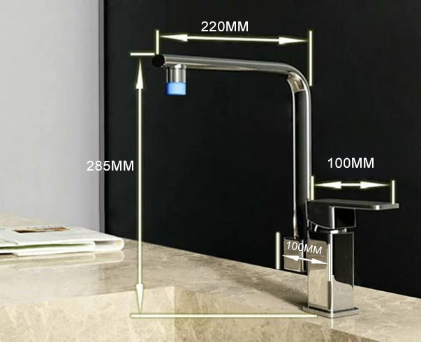 3 Color LED Kitchen Sink Faucet Self Power Temperature Sensitive Chrome Kitchen Taps S-113 Free Shipping
3 Color LED Kitchen Sink Faucet Self Power Temperature Sensitive Chrome Kitchen Taps S-113 Free Shipping