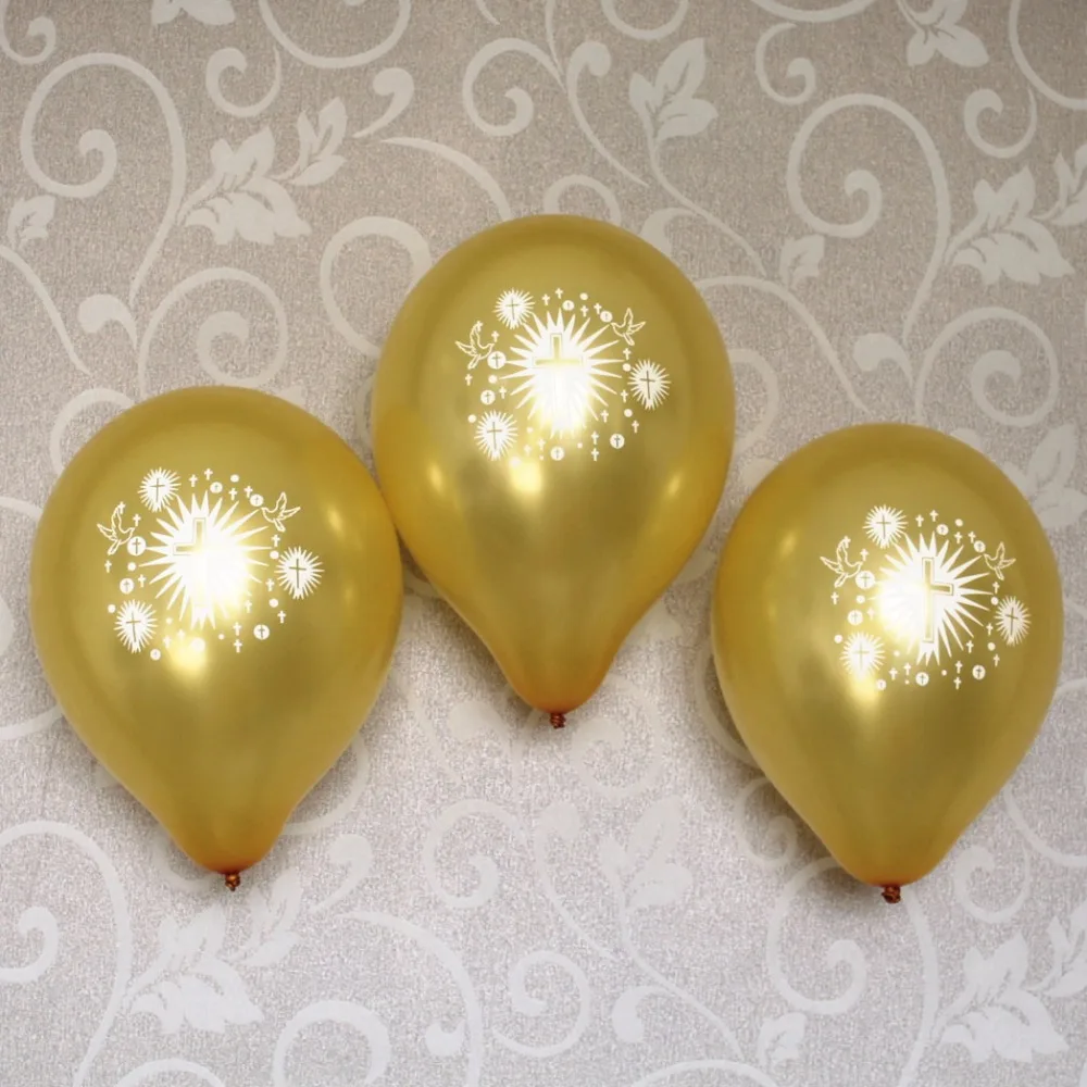 Boys girls baptism confirmation religious party decoration balloon gold silver latex balloons with dove cross 12 ct
Boys girls baptism confirmation religious party decoration balloon gold silver latex balloons with dove cross 12 ct