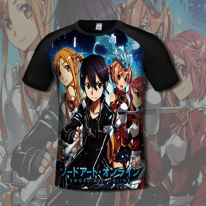Tops Anime Sword Art Online Cosplay Tees Summer Casual Fashion Full-Color MEN&WOMEN Students Short-Sleeved O-Neck T-shirt
Tops Anime Sword Art Online Cosplay Tees Summer Casual Fashion Full-Color MEN&WOMEN Students Short-Sleeved O-Neck T-shirt