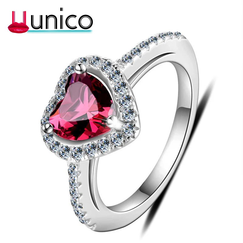 UUNICO 925 sterling silver heart-shaped ring 1 carat Imitation drill ring wedding girlfriend & lover engagement jewelry.
UUNICO 925 sterling silver heart-shaped ring 1 carat Imitation drill ring wedding girlfriend & lover engagement jewelry.