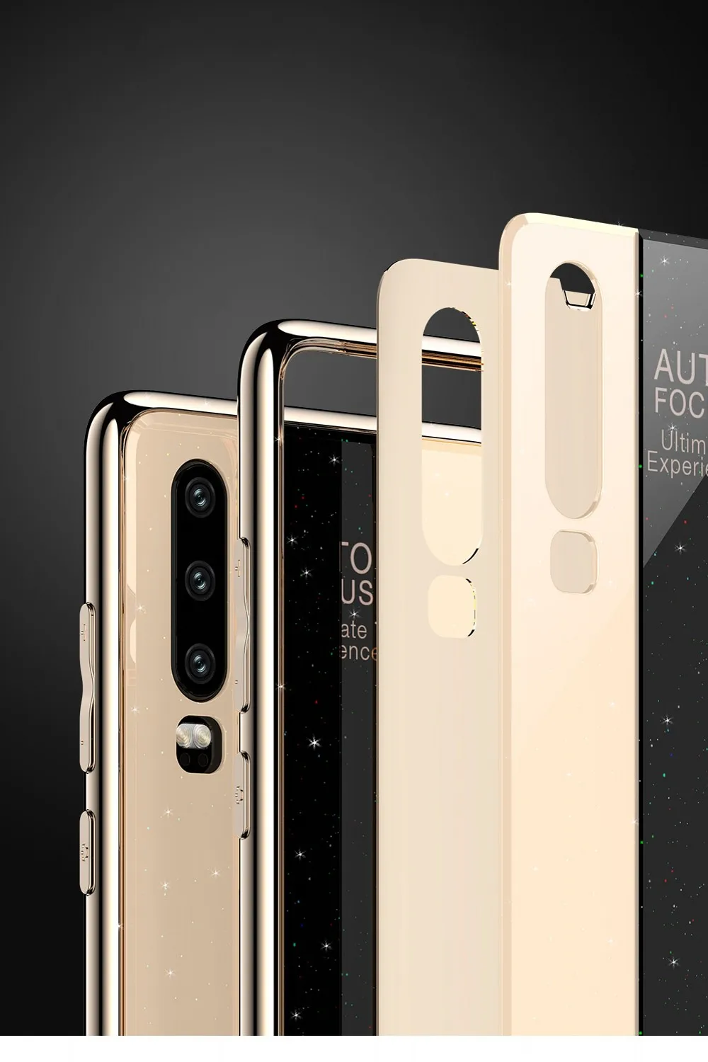 Чехол для Huawei P30 P20 Pro роскошный защитный чехол из ТПУ с краями и твердым