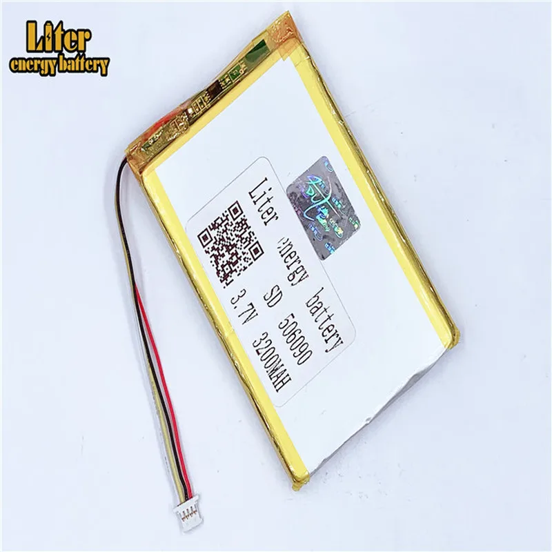 plug 1.0-4P 506090 3200mah 3.7V High quality lipo Battery lithium polymer rechargeable tablet pc 7 inch MP4 MP5 Battery
plug 1.0-4P 506090 3200mah 3.7V High quality lipo Battery lithium polymer rechargeable tablet pc 7 inch MP4 MP5 Battery