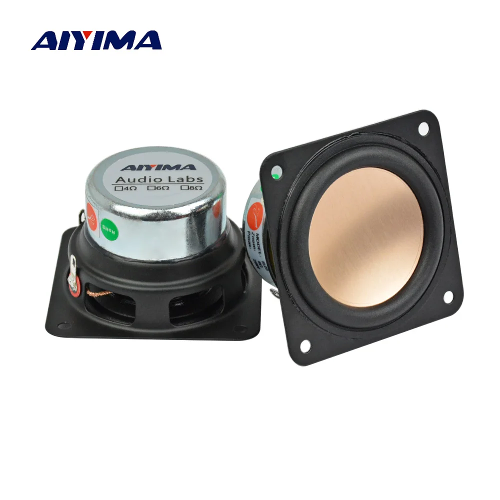 

AIYIMA 2 шт. 2-дюймовый мини портативный динамик s 8 Ом 20 Вт полный диапазон лихорадка динамик сделай сам для домашнего кинотеатра усилитель звук...