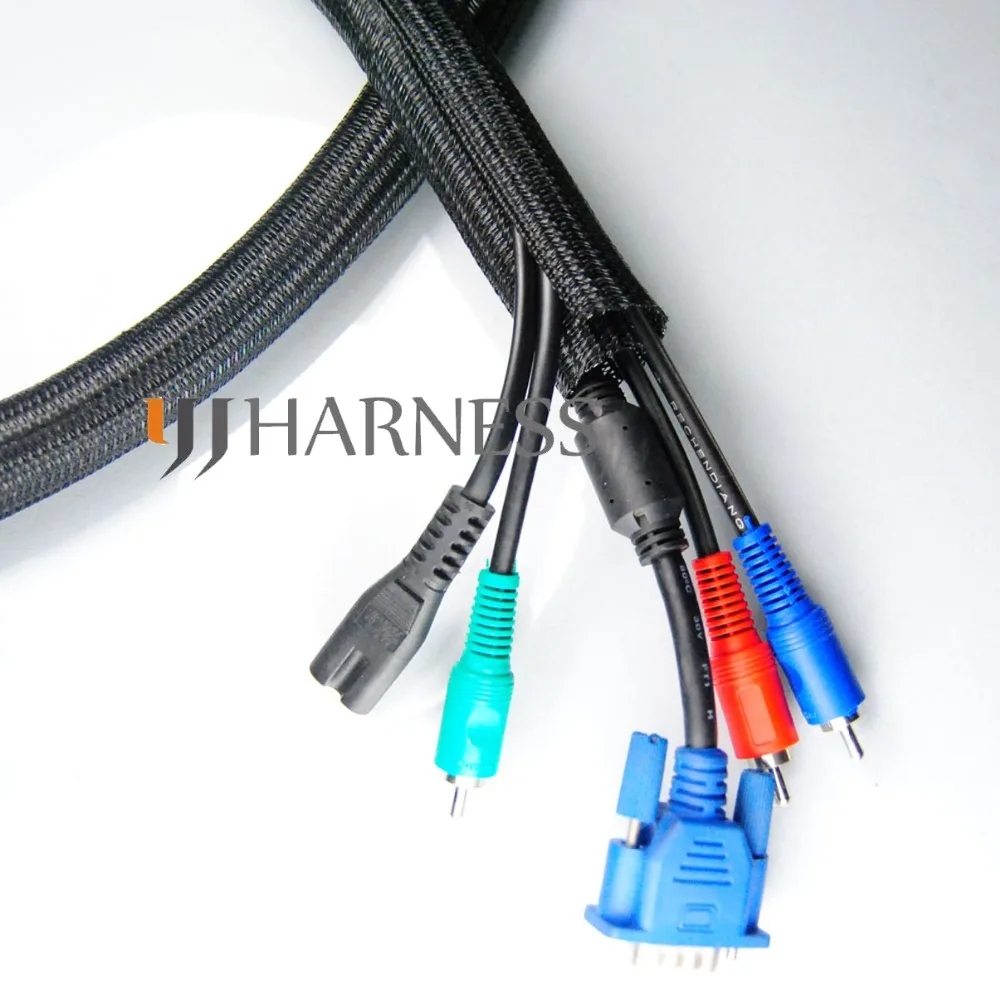 2" ID:50mm Split Braided Sleeving Cable overlaps by 25% Self closing braided cable wrap cable sock
2" ID:50mm Split Braided Sleeving Cable overlaps by 25% Self closing braided cable wrap cable sock