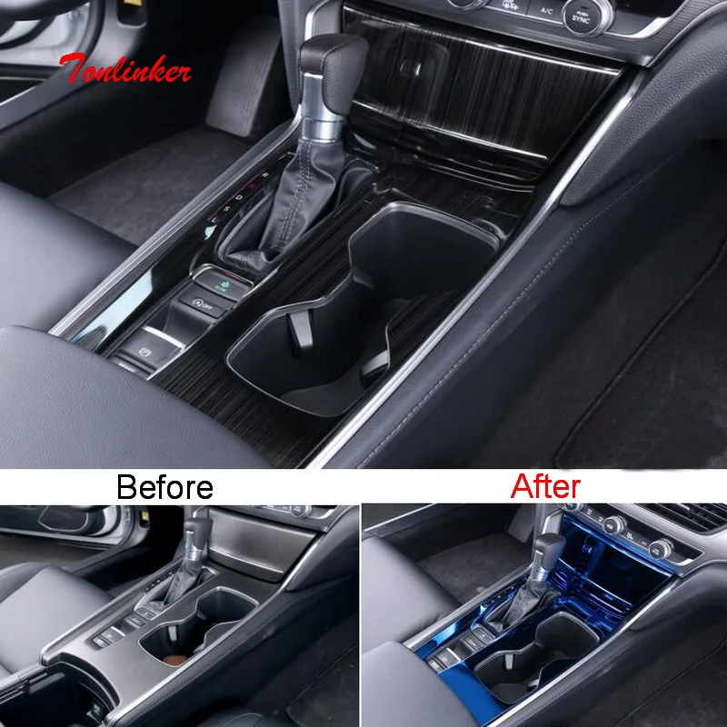 Tonlinker Interior Car Gear Panel Cover case Stickers For HONDA ACCORD 2018-19 Car Styling 2 Pcs Stainless steel Cover sticker
Tonlinker Interior Car Gear Panel Cover case Stickers For HONDA ACCORD 2018-19 Car Styling 2 Pcs Stainless steel Cover sticker