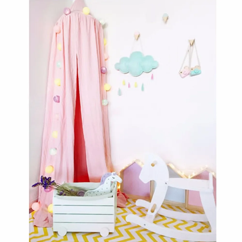 9 Color Cotton Girls and Boy's Bed Canopy Reading Nook Tent Dome Mosquito Net Hanging Decoration Indoor Game House for Baby Kids
9 Color Cotton Girls and Boy's Bed Canopy Reading Nook Tent Dome Mosquito Net Hanging Decoration Indoor Game House for Baby Kids