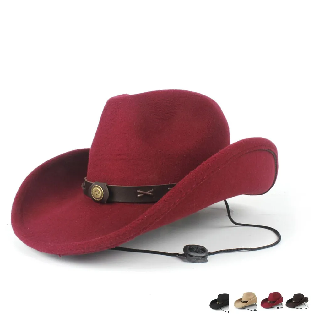 Мужская Шерстяная кепка Sombrero для мужчин и женщин ковбойская Кепка в западном