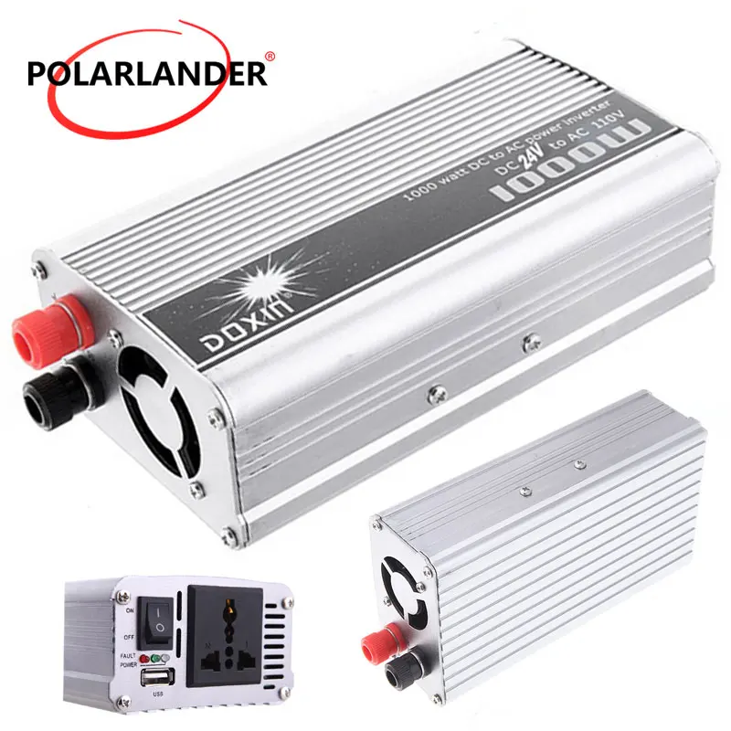 Car Power Inverter Vehicle USB Adapter On-board Charger 1000W Converter DC 24V to AC 110V Power Supply Switch
Car Power Inverter Vehicle USB Adapter On-board Charger 1000W Converter DC 24V to AC 110V Power Supply Switch