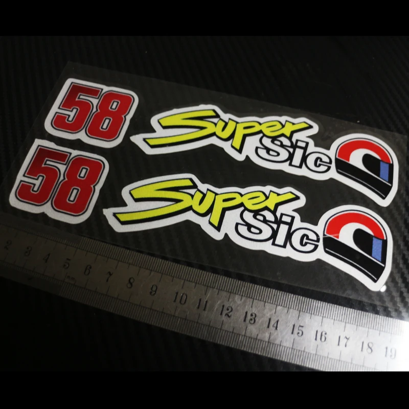 2PCS moto Styling Sticker Decals For 58 Marco Helmet SUPER SIC Reflective sticker
2PCS moto Styling Sticker Decals For 58 Marco Helmet SUPER SIC Reflective sticker