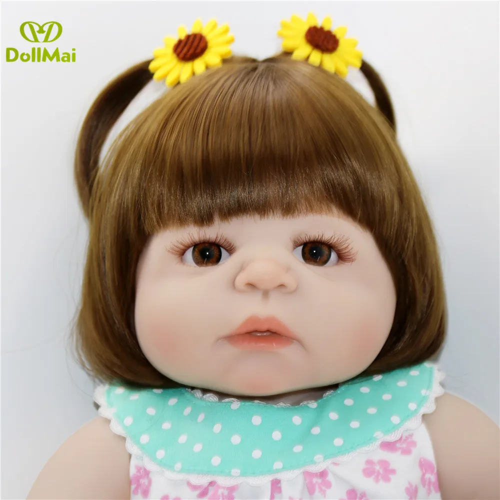 Полностью силиконовые куклы для новорожденных девочек 23 "57 см Bebes reborn boneca menina