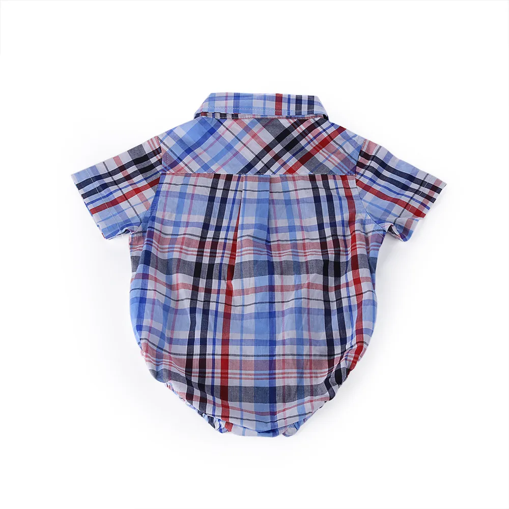 Famuka/качественный Летний комбинезон для маленьких мальчиков Детские рубашки в