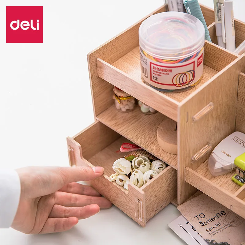 Поднос для файлов Deli настольное хранилище подставка офисных и студенческих книг