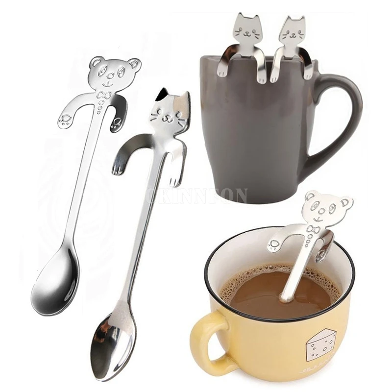 100Pcs/Lot 304 Stainless Steel Cartoon Bear/Cat Spoons Creative Ice Cream Dessert Coffee&Tea Spoon Tableware Kitchen Tool
100Pcs/Lot 304 Stainless Steel Cartoon Bear/Cat Spoons Creative Ice Cream Dessert Coffee&Tea Spoon Tableware Kitchen Tool