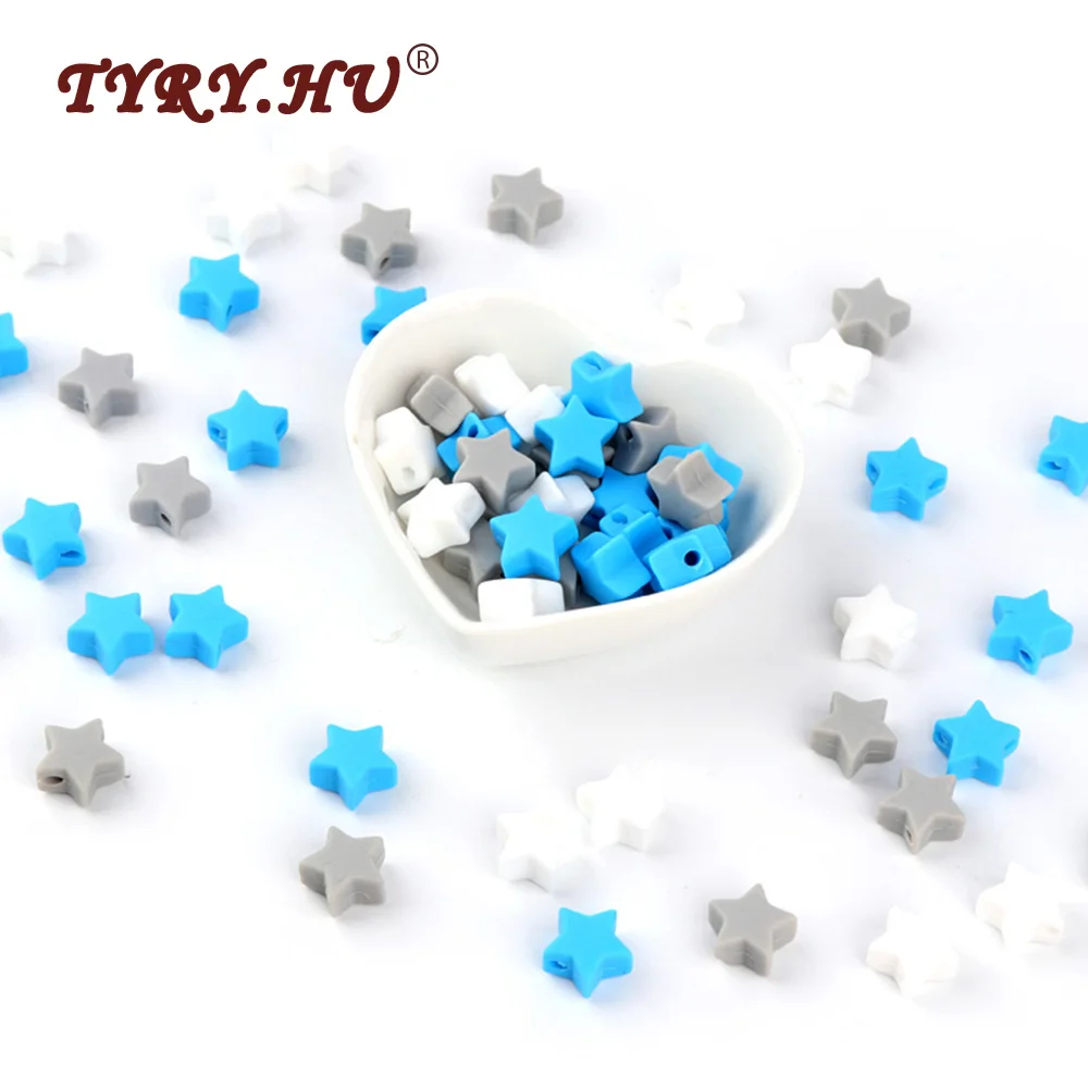 TYRY.HU 30Pcs Star Shaped Silicone Beads BPA Free Chewable Baby Teething Toys Food Grade Baby Teethers Nursing Necklace Charms
TYRY.HU 30Pcs Star Shaped Silicone Beads BPA Free Chewable Baby Teething Toys Food Grade Baby Teethers Nursing Necklace Charms