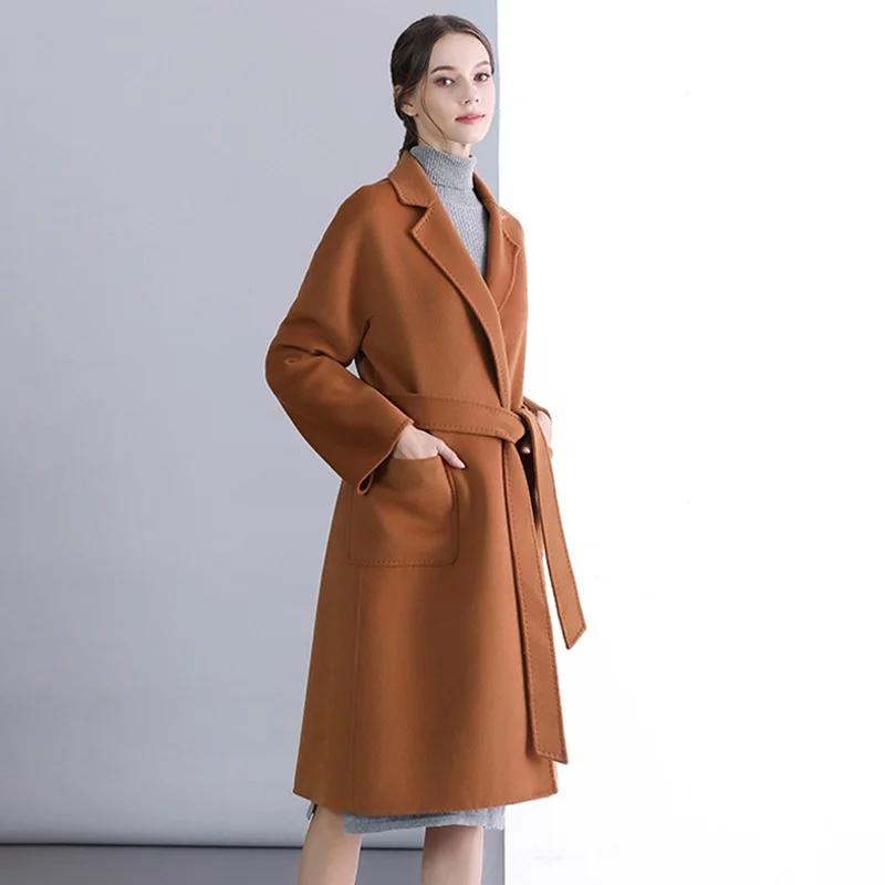 2021 Winter Korean Classic Coat Double-Faced Cashmere Coat Woolen Coat Female Wavy Cashmere Coat Women Woolen Overcoat AA4317
2021 Winter Korean Classic Coat Double-Faced Cashmere Coat Woolen Coat Female Wavy Cashmere Coat Women Woolen Overcoat AA4317