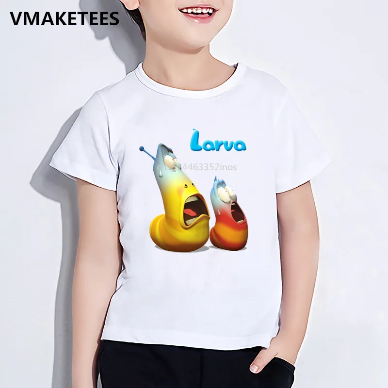 Детская летняя футболка для девочек и мальчиков Корейская Веселая с мультяшным