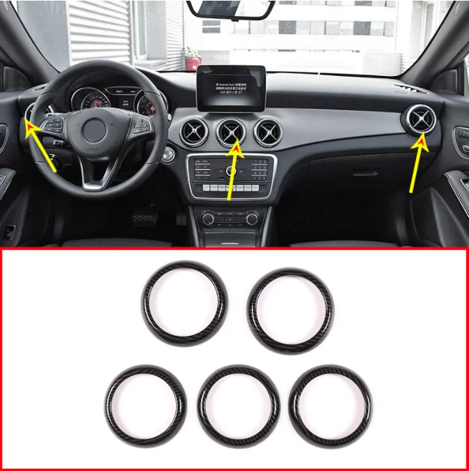 5Pcs ABS Car Center Console Air Conditioning Vent Ring Trim For Mercedes benz CLA GLA A Class A180 W176 C117 GLA 200 Accessories
5Pcs ABS Car Center Console Air Conditioning Vent Ring Trim For Mercedes benz CLA GLA A Class A180 W176 C117 GLA 200 Accessories