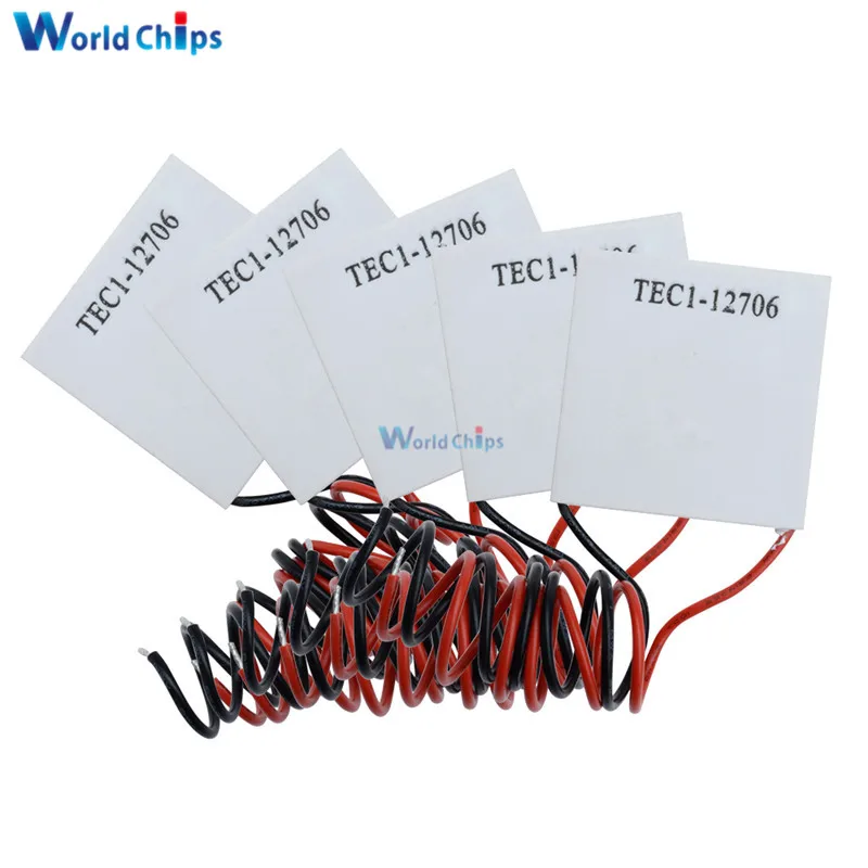 5 шт. TEC1-12706 12706 TEC, Термоэлектрический охладитель Пельтье TEC112706, радиатор в виде пластины модуль 12 В, Новый полупроводниковый охладитель
5 шт. TEC1-12706 12706 TEC, Термоэлектрический охладитель Пельтье TEC112706, радиатор в виде пластины модуль 12 В, Новый полупроводниковый охладитель