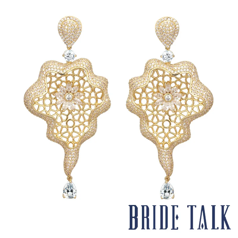 Невеста Talk роскошный бренд новый дизайн Бестселлер Висячие серьги блестящий