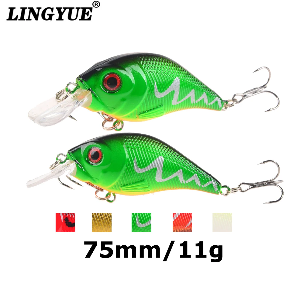 LINGYUE 7.5cm/11g Hard Crank Fishing Lures 3D eyes Crankbaits Artificial Bait Bass 6# Hooks Minnow Wobblers Japan pesca
LINGYUE 7.5cm/11g Hard Crank Fishing Lures 3D eyes Crankbaits Artificial Bait Bass 6# Hooks Minnow Wobblers Japan pesca