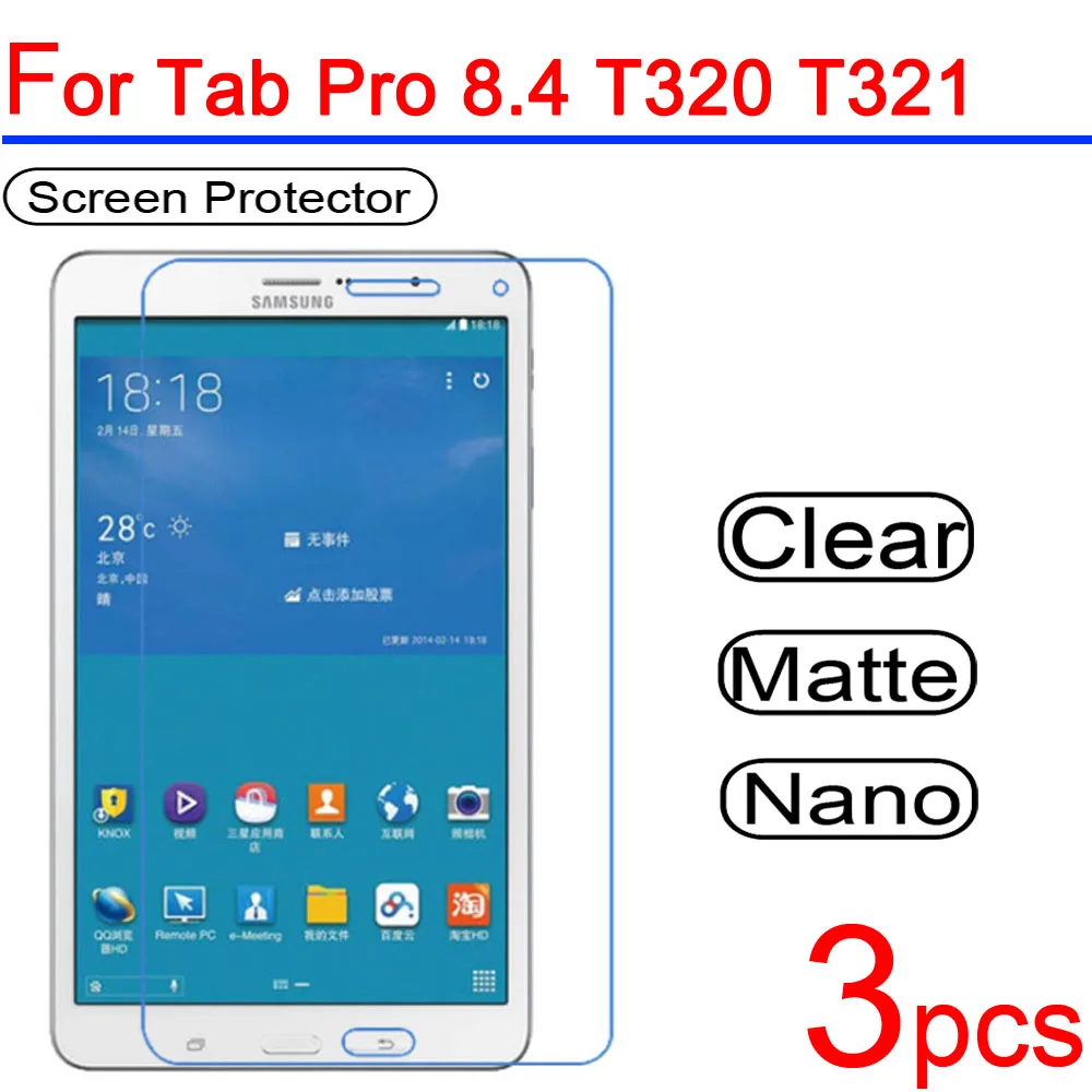 3 шт. Ультра прозрачная защитная пленка для ЖК экрана Samsung Galaxy Tab S pro 8 4 10 1 T700 T800 T320