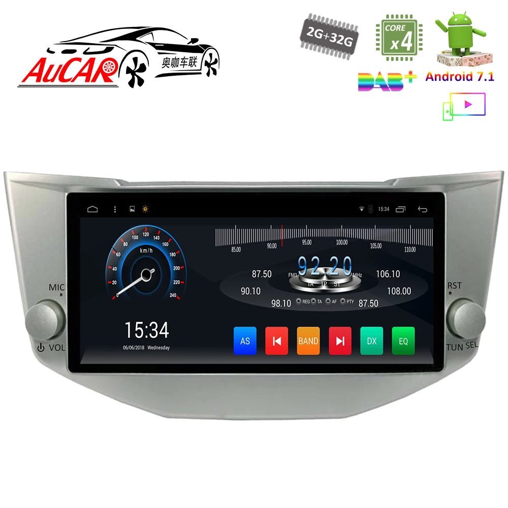 Автомобильный радиоприемник AuCAR 10 2 Android GPS Navi для Toyota Harrier 2003 2012 Lexus RX330 300 350 2009