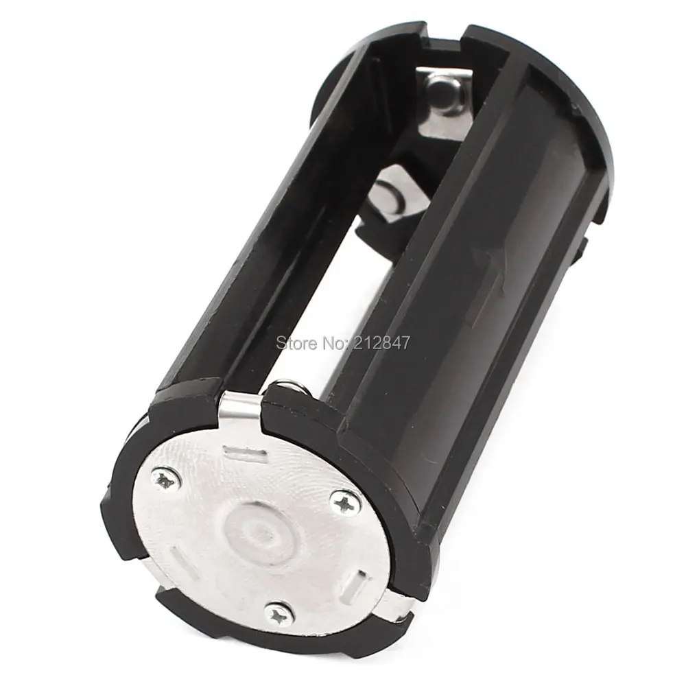 Black Battery Holder Case for 3 x 3.7V 18650 Batteries Flashlight Torch