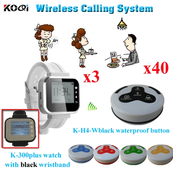 Waiter Bell Buzzer System Service Caller YcallStrong Watch Receiver And Durable Button ( 3pcs watch pager + 40pcs call bell )
Waiter Bell Buzzer System Service Caller YcallStrong Watch Receiver And Durable Button ( 3pcs watch pager + 40pcs call bell )