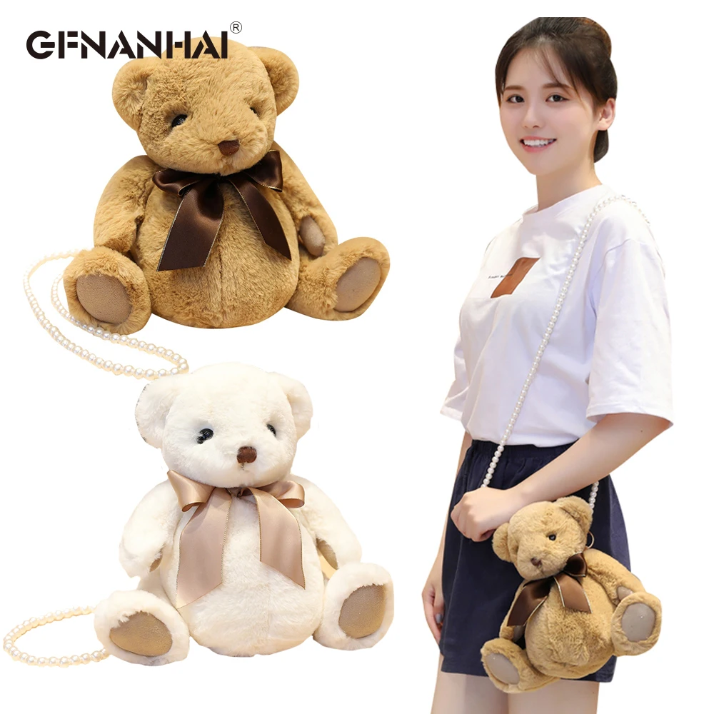 1pc 28CM Cute Teddy Bear Plush Backpack Toys Lovely Animal Bears Pearl chain bag Children Girls Stuffed Dolls Birthday Gifts
1pc 28CM Cute Teddy Bear Plush Backpack Toys Lovely Animal Bears Pearl chain bag Children Girls Stuffed Dolls Birthday Gifts