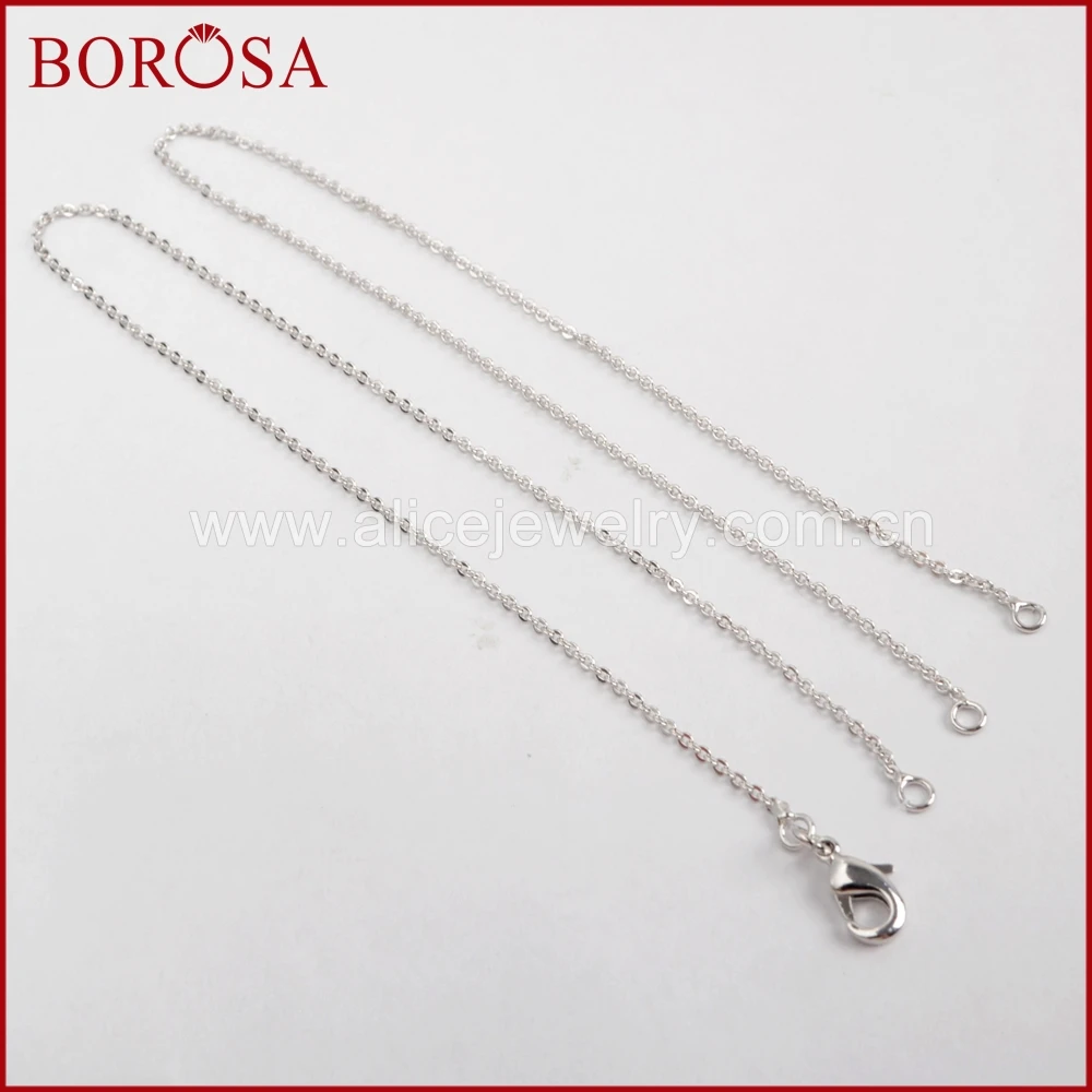 BOROSA 10PCS 16 Inch Silver Color 1mm Thin Connector Chain Necklace Brass Chains for Connector Necklaces for Women Jewelry PJ113
BOROSA 10PCS 16 Inch Silver Color 1mm Thin Connector Chain Necklace Brass Chains for Connector Necklaces for Women Jewelry PJ113