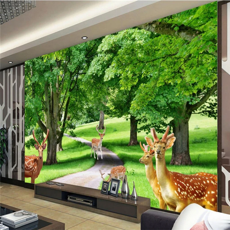 beibehang Custom wallpaper murals photo HD green fantasy woods sika deer flowers landscapes aquatic TV background wall
beibehang Custom wallpaper murals photo HD green fantasy woods sika deer flowers landscapes aquatic TV background wall