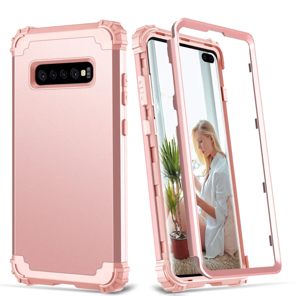For Samsung Galaxy S10 S10 Plus Phone Cases,Hard PC+Soft Silicone 3-Layers Hybrid Full-Body Protect Popular Phone Shells Covers
For Samsung Galaxy S10 S10 Plus Phone Cases,Hard PC+Soft Silicone 3-Layers Hybrid Full-Body Protect Popular Phone Shells Covers