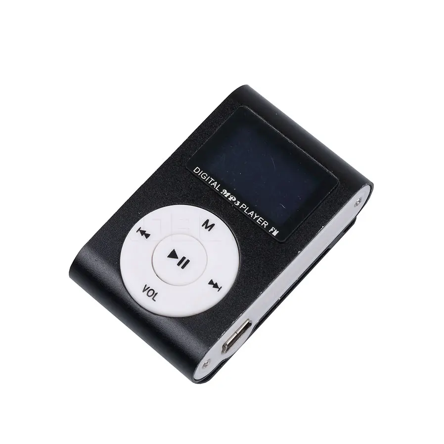 Металлический мини MP3 плеер с ЖК экраном + USB кабель разъемом Micro TF/SD портативный