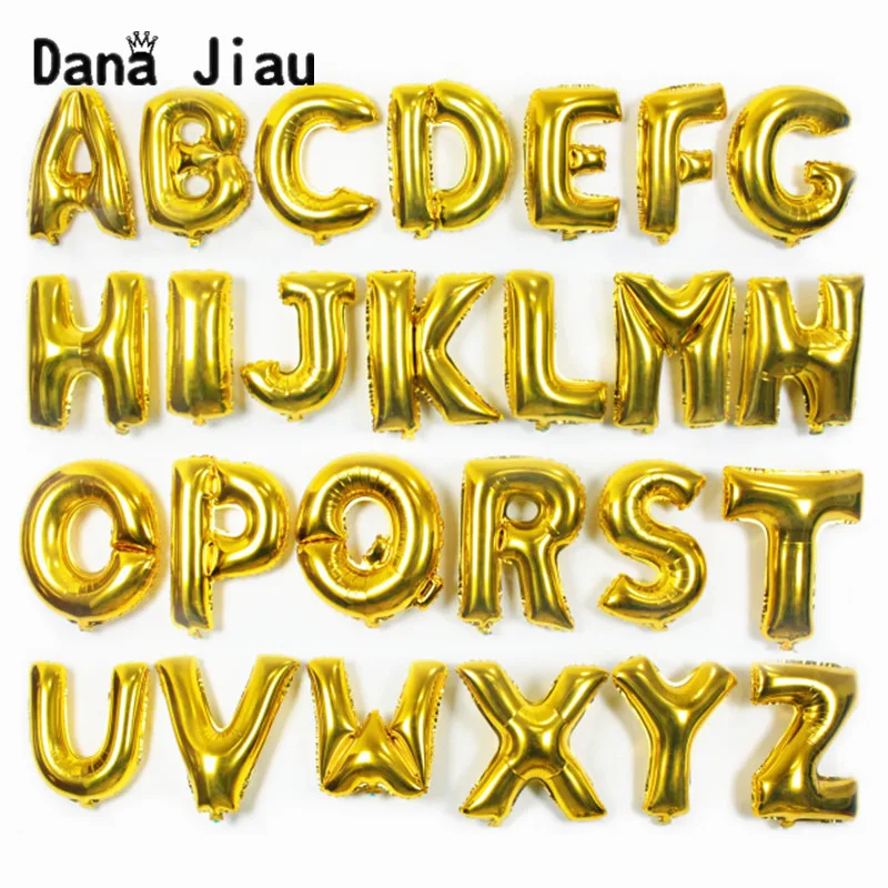 1pc 16inch A to Z gold letter aluminium foil balloons DIY alphabet Inflatable air balloon Wedding birthday Party Decorations
1pc 16inch A to Z gold letter aluminium foil balloons DIY alphabet Inflatable air balloon Wedding birthday Party Decorations