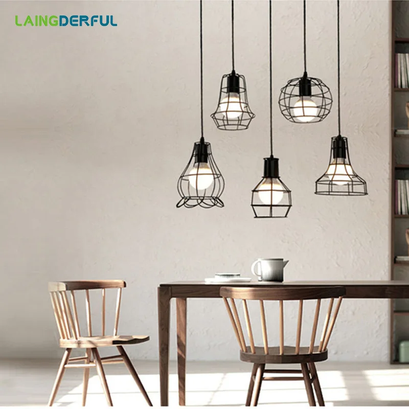 LAINGDERFUL Modern Black Cage Pendant Lights Iron Minimalist Retro Scandinavian Loft Pyramid Lamp Metal Hanging Lamp
LAINGDERFUL Modern Black Cage Pendant Lights Iron Minimalist Retro Scandinavian Loft Pyramid Lamp Metal Hanging Lamp