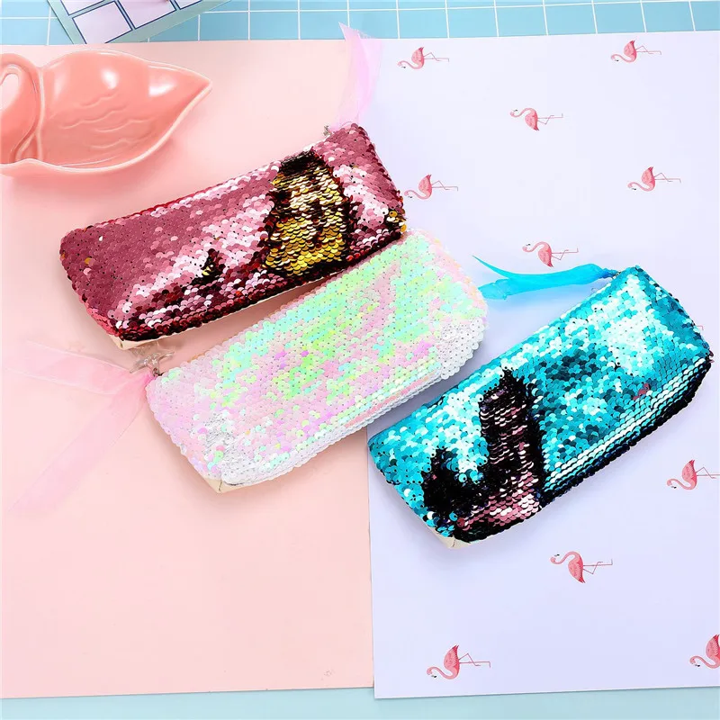 Mermaid Sequins Cosmetic Bag Women Double Color Paillettes Pencil Bags Makeup Brush Pouch Fashion Makeup Bag Handbags Purse
Mermaid Sequins Cosmetic Bag Women Double Color Paillettes Pencil Bags Makeup Brush Pouch Fashion Makeup Bag Handbags Purse