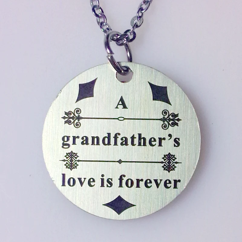 10pcs/lot stainless steel a grandfather's love is forever charm pendant necklace
10pcs/lot stainless steel a grandfather's love is forever charm pendant necklace