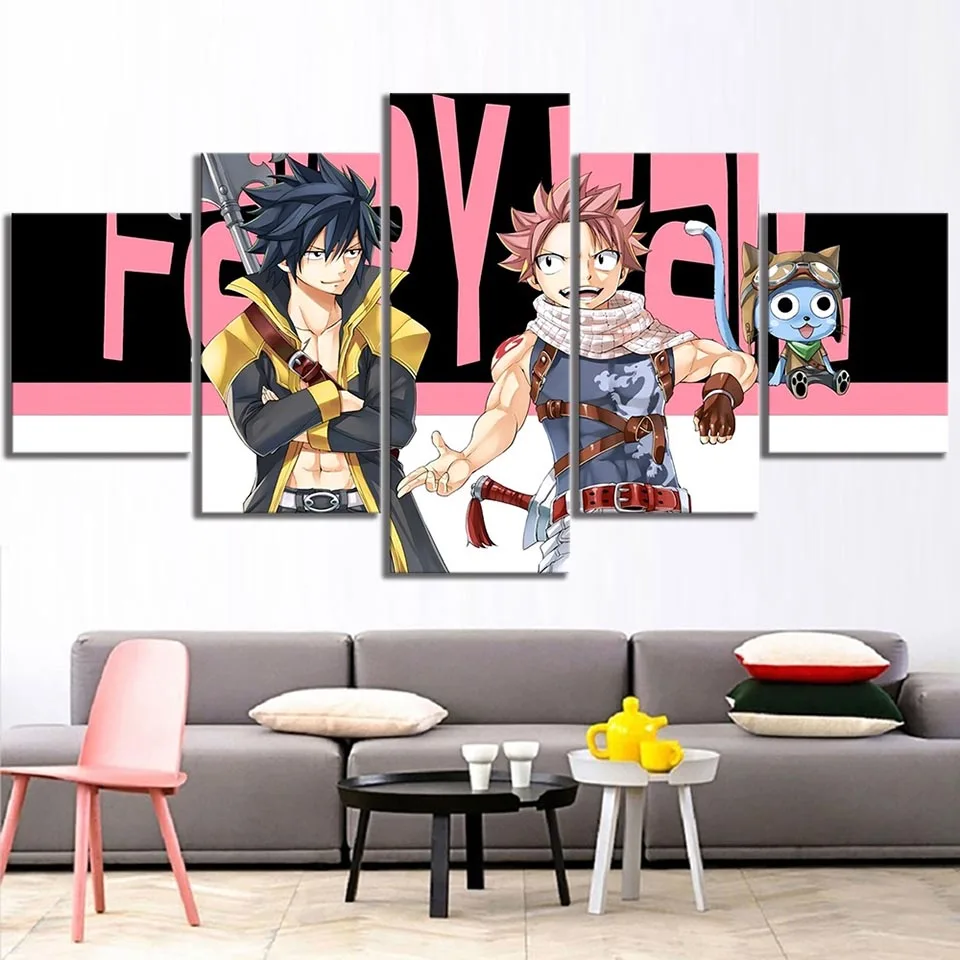 Home Decoration Canvas 5 Pieces Printed Poster Fairy Tail Animation Painting Modern Wall Art Pictures Living Room Modular Frame
Home Decoration Canvas 5 Pieces Printed Poster Fairy Tail Animation Painting Modern Wall Art Pictures Living Room Modular Frame
