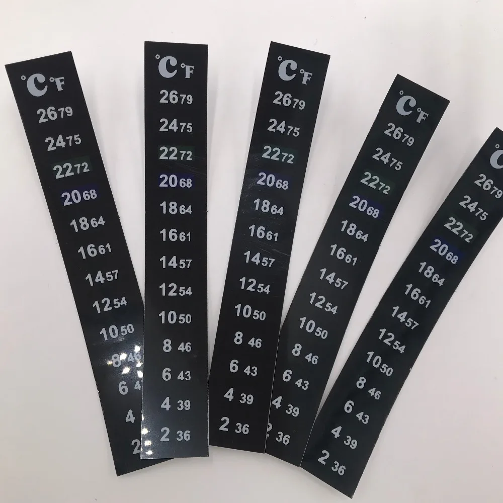 Dual Scale Liquid Crystal Thermometer, 36 - 79 Fahrenheit, Professional Homebrew Thermometer, 5 pcs/lot
Dual Scale Liquid Crystal Thermometer, 36 - 79 Fahrenheit, Professional Homebrew Thermometer, 5 pcs/lot
